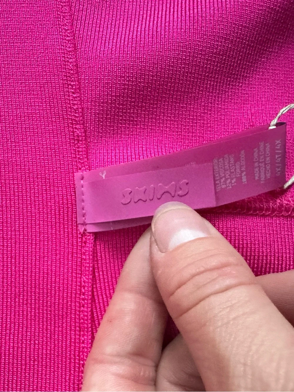NWT Skims knit cheeky bikini bottoms hot pink